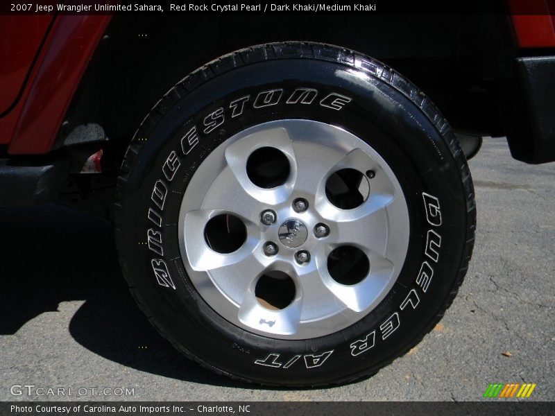 Red Rock Crystal Pearl / Dark Khaki/Medium Khaki 2007 Jeep Wrangler Unlimited Sahara
