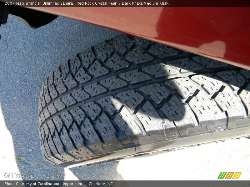 Red Rock Crystal Pearl / Dark Khaki/Medium Khaki 2007 Jeep Wrangler Unlimited Sahara