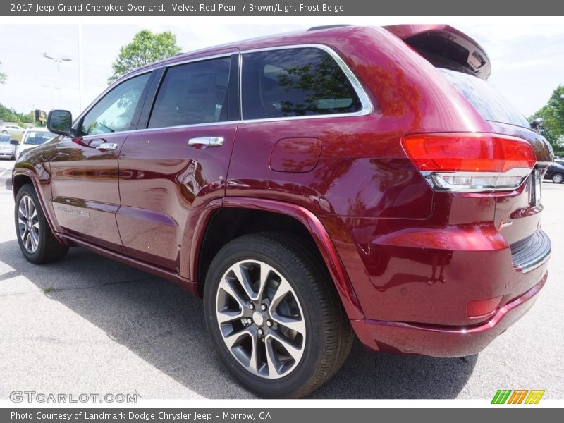 Velvet Red Pearl / Brown/Light Frost Beige 2017 Jeep Grand Cherokee Overland