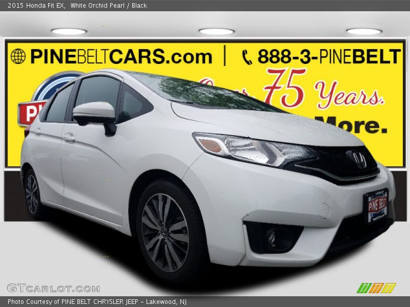 White Orchid Pearl / Black 2015 Honda Fit EX