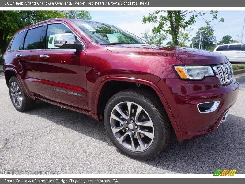 Velvet Red Pearl / Brown/Light Frost Beige 2017 Jeep Grand Cherokee Overland