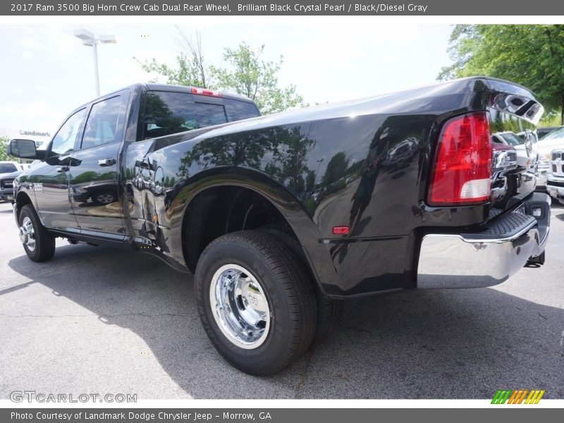 Brilliant Black Crystal Pearl / Black/Diesel Gray 2017 Ram 3500 Big Horn Crew Cab Dual Rear Wheel