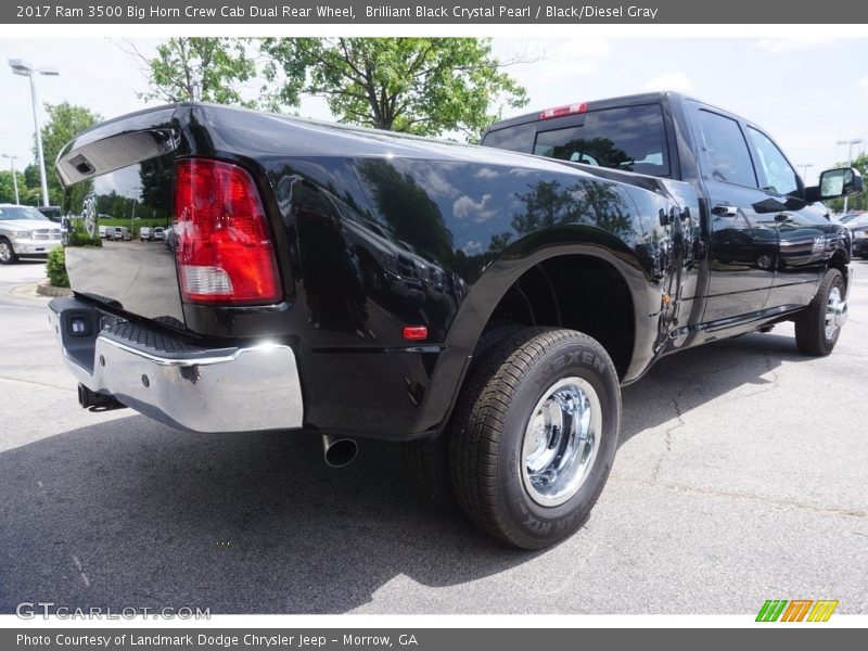 Brilliant Black Crystal Pearl / Black/Diesel Gray 2017 Ram 3500 Big Horn Crew Cab Dual Rear Wheel