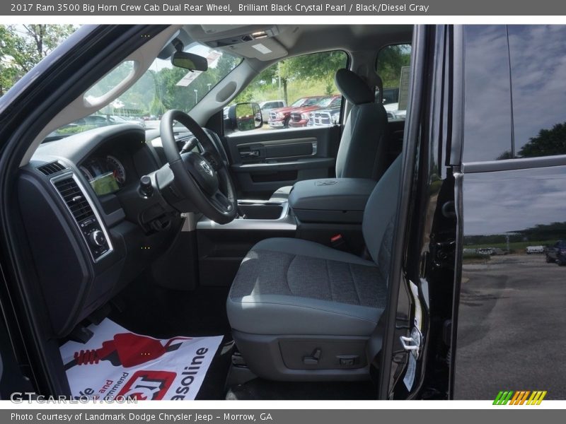 Brilliant Black Crystal Pearl / Black/Diesel Gray 2017 Ram 3500 Big Horn Crew Cab Dual Rear Wheel