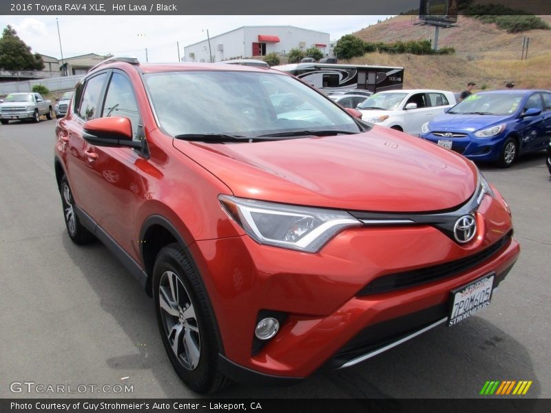 Hot Lava / Black 2016 Toyota RAV4 XLE