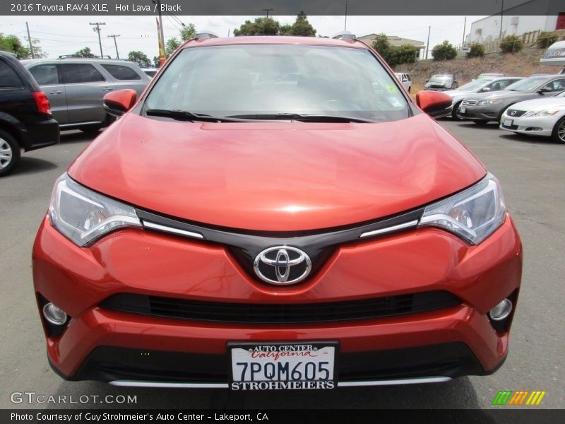 Hot Lava / Black 2016 Toyota RAV4 XLE