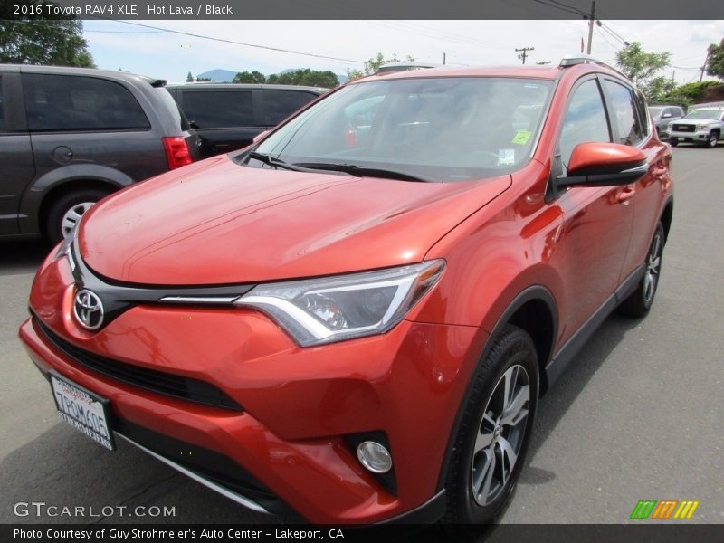 Hot Lava / Black 2016 Toyota RAV4 XLE