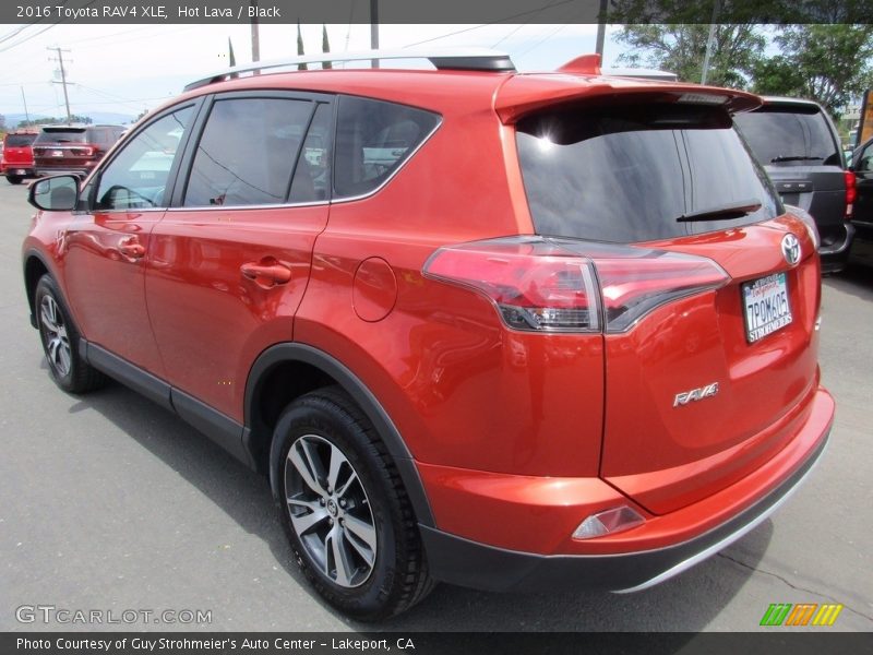 Hot Lava / Black 2016 Toyota RAV4 XLE