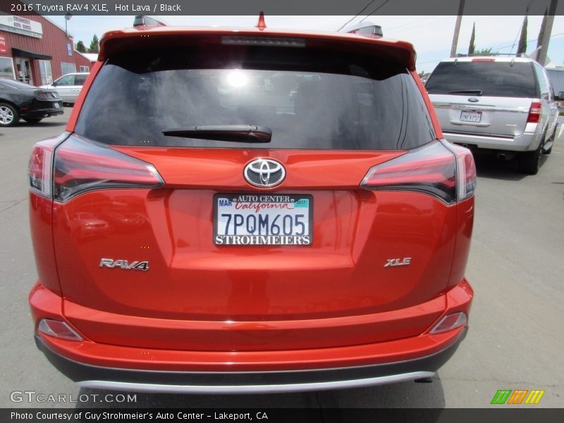 Hot Lava / Black 2016 Toyota RAV4 XLE