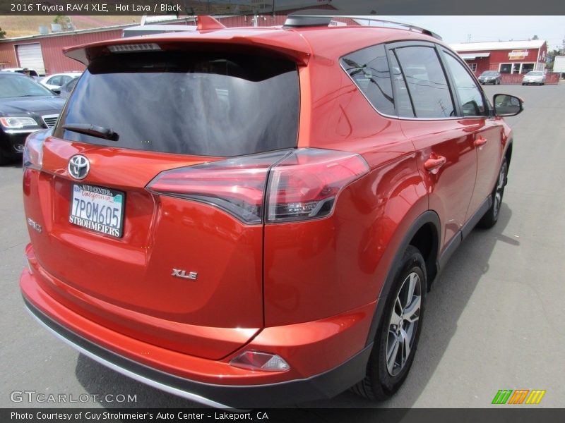 Hot Lava / Black 2016 Toyota RAV4 XLE