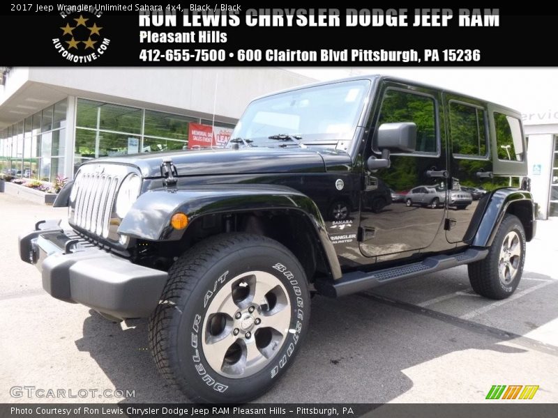 Black / Black 2017 Jeep Wrangler Unlimited Sahara 4x4