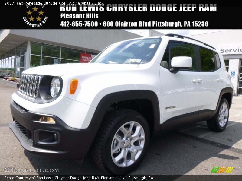 Alpine White / Black 2017 Jeep Renegade Latitude 4x4