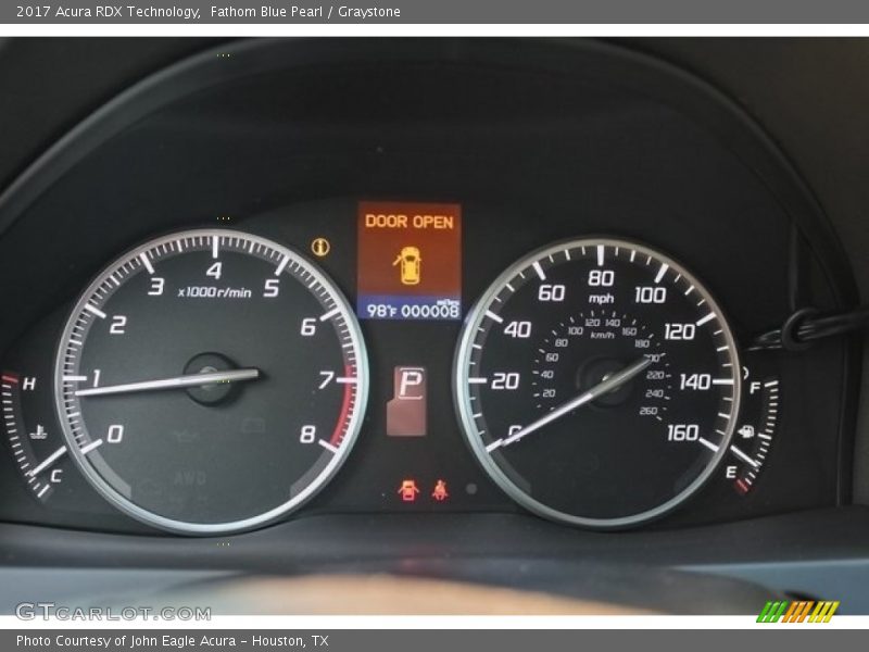 Fathom Blue Pearl / Graystone 2017 Acura RDX Technology