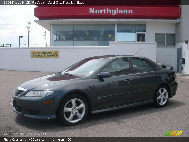 Steel Gray Metallic / Black 2004 Mazda MAZDA6 s Sedan
