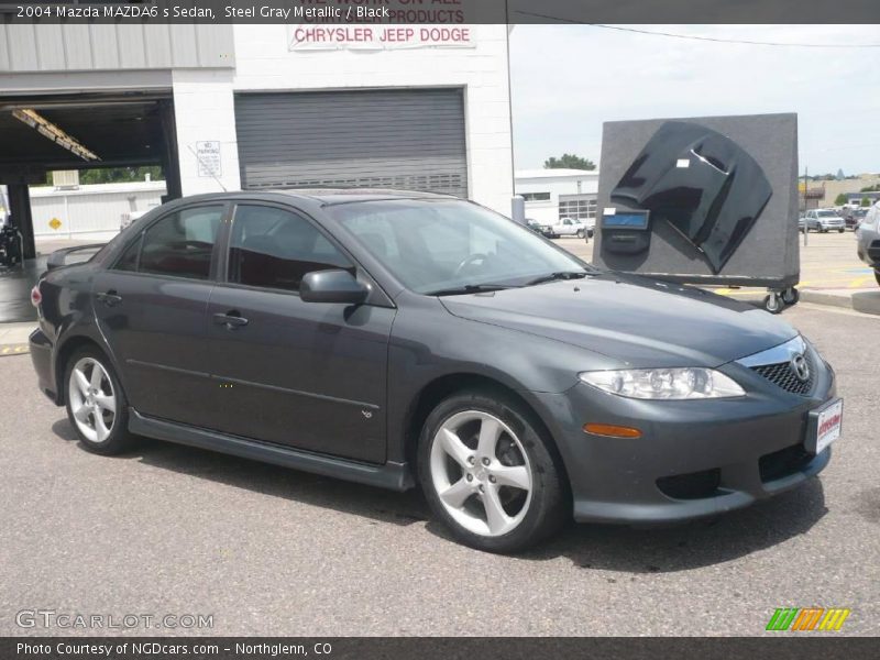 Steel Gray Metallic / Black 2004 Mazda MAZDA6 s Sedan