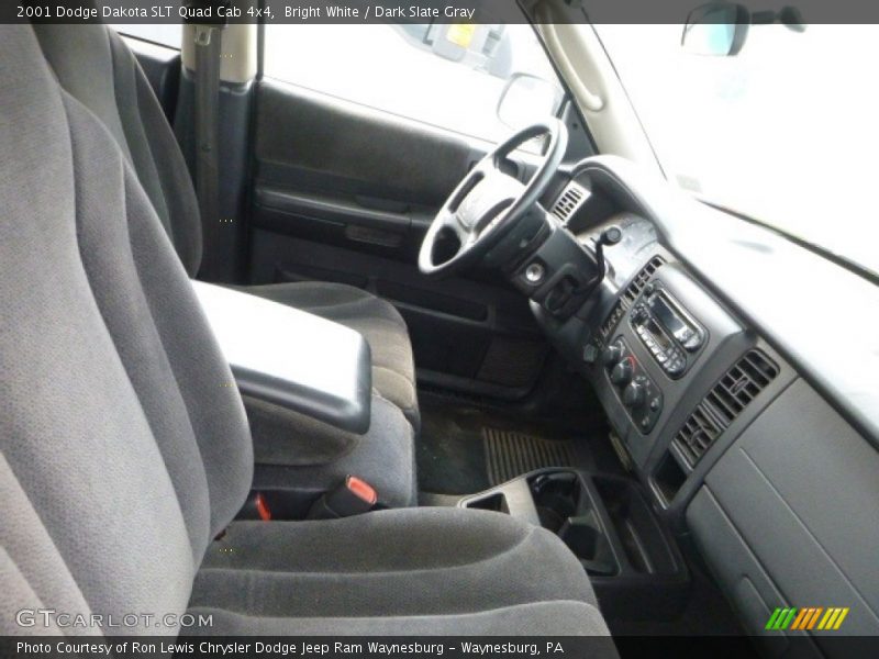 Bright White / Dark Slate Gray 2001 Dodge Dakota SLT Quad Cab 4x4