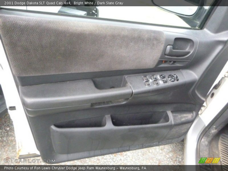 Bright White / Dark Slate Gray 2001 Dodge Dakota SLT Quad Cab 4x4