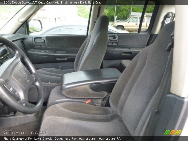 Bright White / Dark Slate Gray 2001 Dodge Dakota SLT Quad Cab 4x4