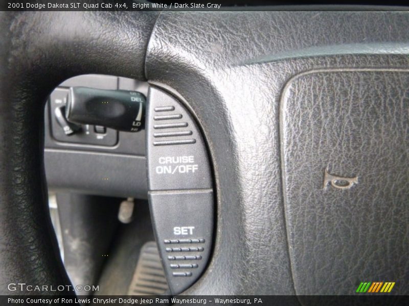 Bright White / Dark Slate Gray 2001 Dodge Dakota SLT Quad Cab 4x4