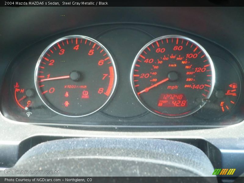 Steel Gray Metallic / Black 2004 Mazda MAZDA6 s Sedan