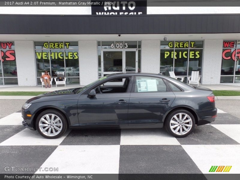 Manhattan Gray Metallic / Black 2017 Audi A4 2.0T Premium