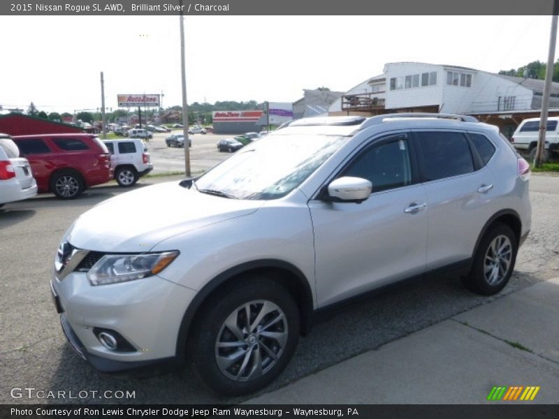 Brilliant Silver / Charcoal 2015 Nissan Rogue SL AWD