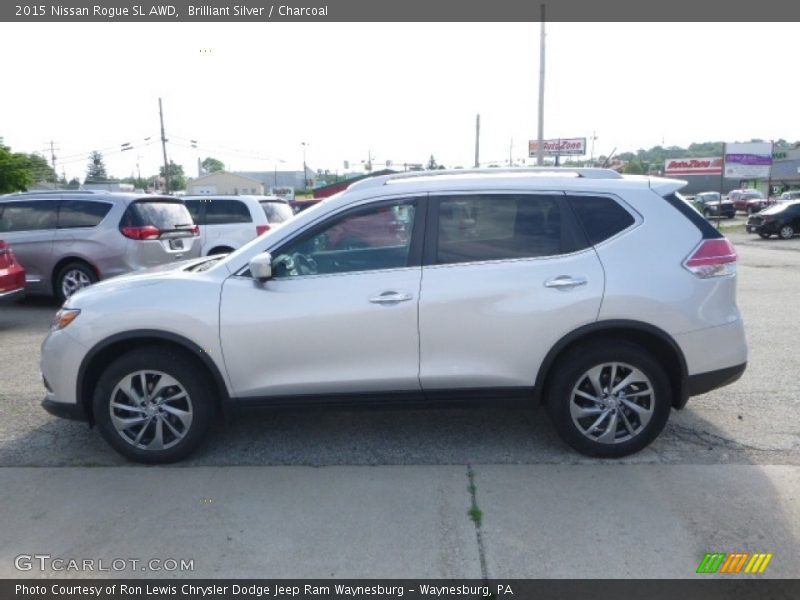 Brilliant Silver / Charcoal 2015 Nissan Rogue SL AWD