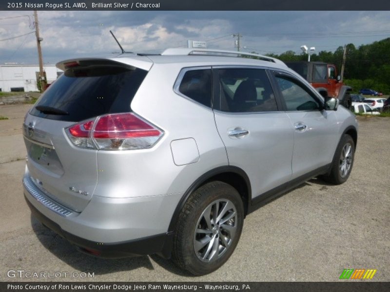 Brilliant Silver / Charcoal 2015 Nissan Rogue SL AWD