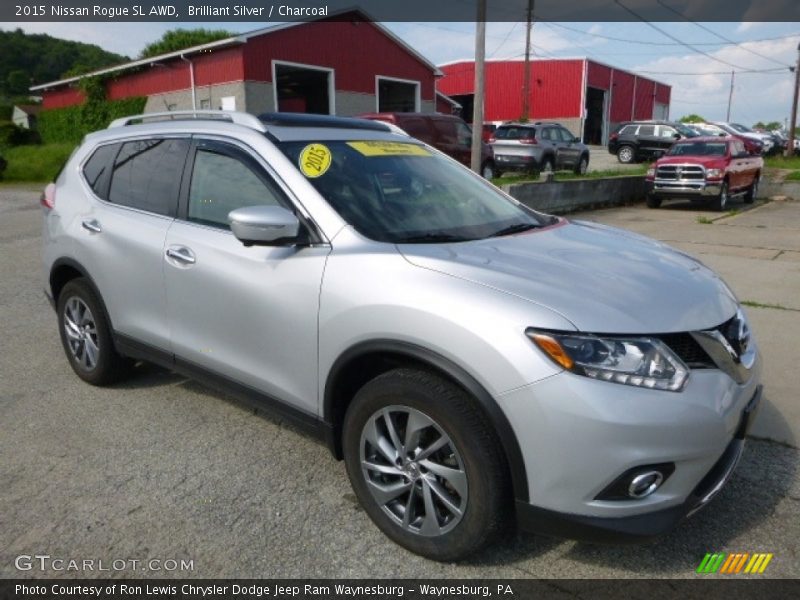 Brilliant Silver / Charcoal 2015 Nissan Rogue SL AWD