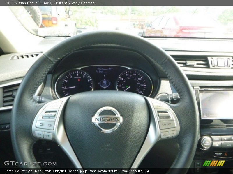 Brilliant Silver / Charcoal 2015 Nissan Rogue SL AWD