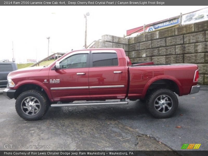 Deep Cherry Red Crystal Pearl / Canyon Brown/Light Frost Beige 2014 Ram 2500 Laramie Crew Cab 4x4