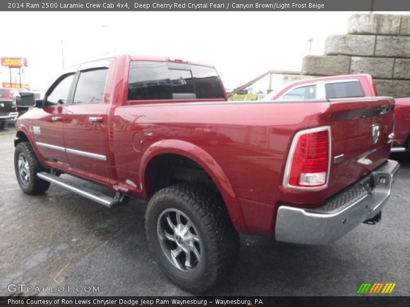 Deep Cherry Red Crystal Pearl / Canyon Brown/Light Frost Beige 2014 Ram 2500 Laramie Crew Cab 4x4