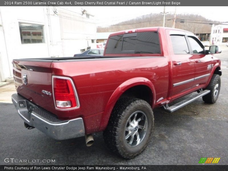 Deep Cherry Red Crystal Pearl / Canyon Brown/Light Frost Beige 2014 Ram 2500 Laramie Crew Cab 4x4
