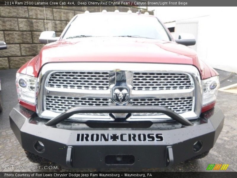 Deep Cherry Red Crystal Pearl / Canyon Brown/Light Frost Beige 2014 Ram 2500 Laramie Crew Cab 4x4