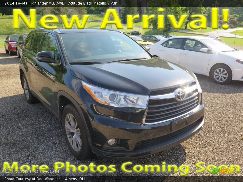 Attitude Black Metallic / Ash 2014 Toyota Highlander XLE AWD