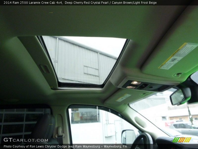 Deep Cherry Red Crystal Pearl / Canyon Brown/Light Frost Beige 2014 Ram 2500 Laramie Crew Cab 4x4