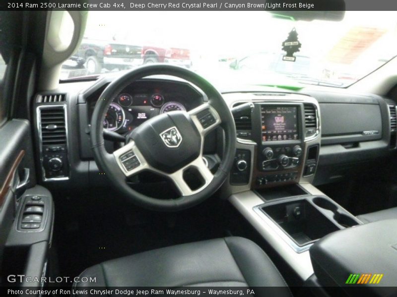 Deep Cherry Red Crystal Pearl / Canyon Brown/Light Frost Beige 2014 Ram 2500 Laramie Crew Cab 4x4