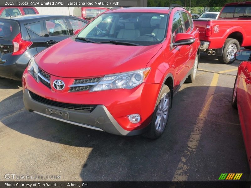 Barcelona Red Metallic / Ash 2015 Toyota RAV4 Limited AWD