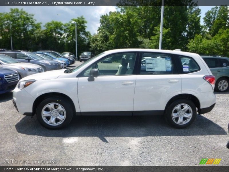 Crystal White Pearl / Gray 2017 Subaru Forester 2.5i