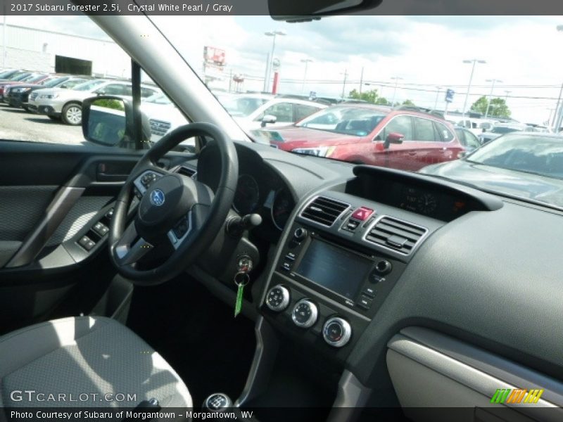 Crystal White Pearl / Gray 2017 Subaru Forester 2.5i