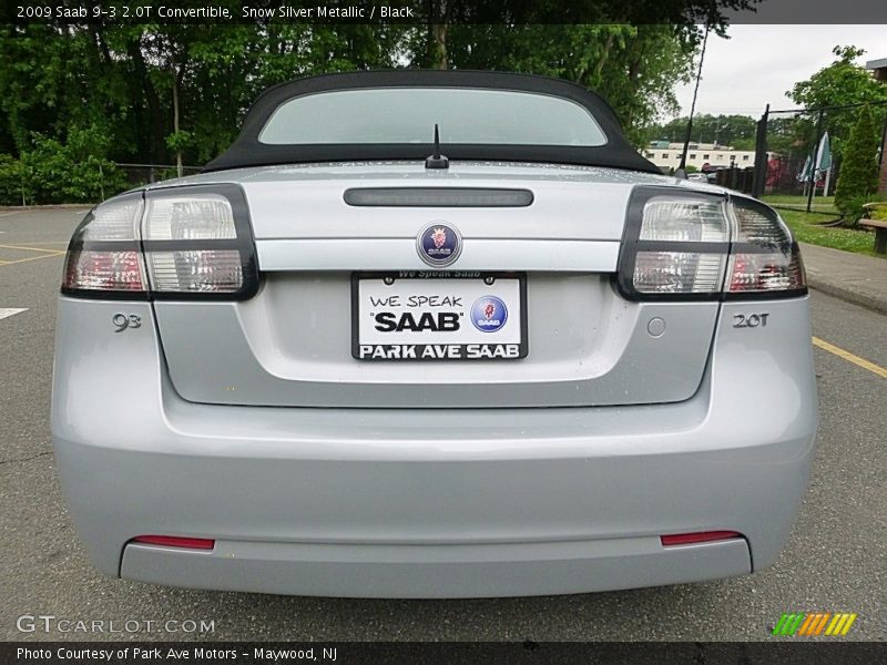 Snow Silver Metallic / Black 2009 Saab 9-3 2.0T Convertible