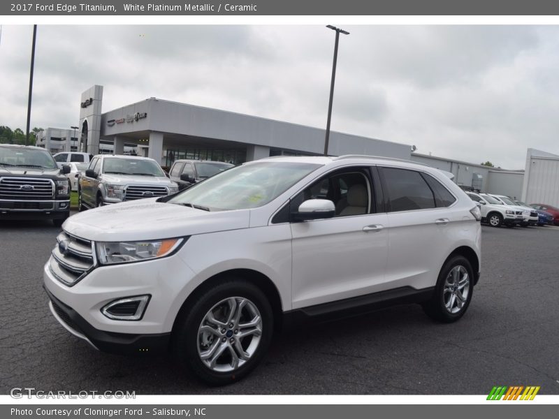 White Platinum Metallic / Ceramic 2017 Ford Edge Titanium