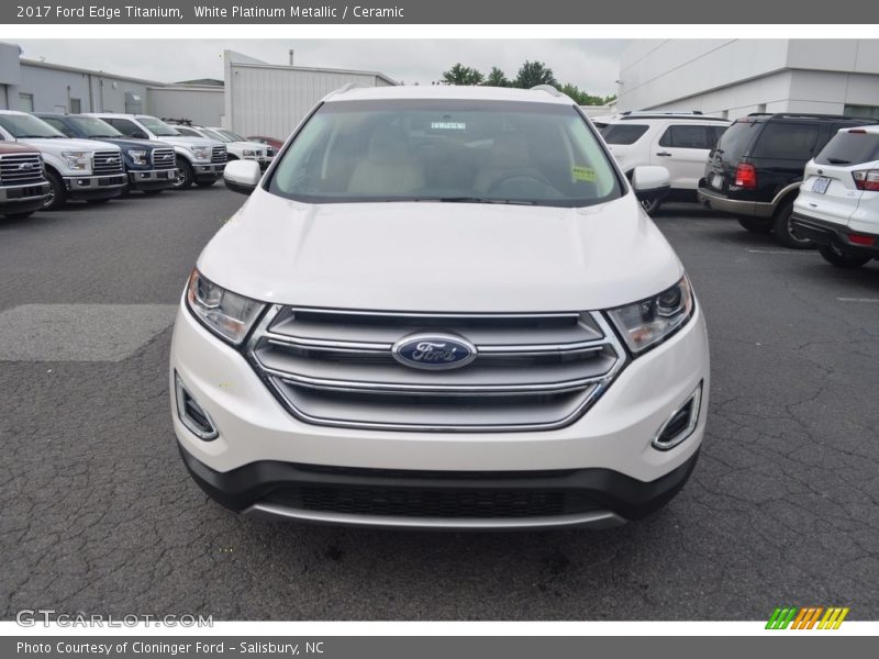 White Platinum Metallic / Ceramic 2017 Ford Edge Titanium