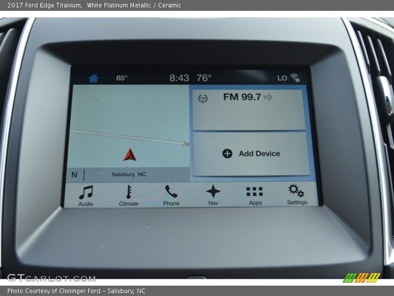 Navigation of 2017 Edge Titanium