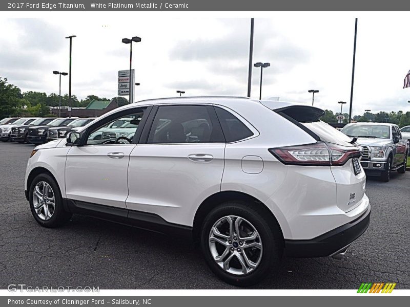 White Platinum Metallic / Ceramic 2017 Ford Edge Titanium