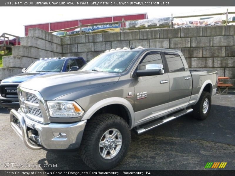 Mineral Gray Metallic / Canyon Brown/Light Frost Beige 2013 Ram 2500 Laramie Crew Cab 4x4