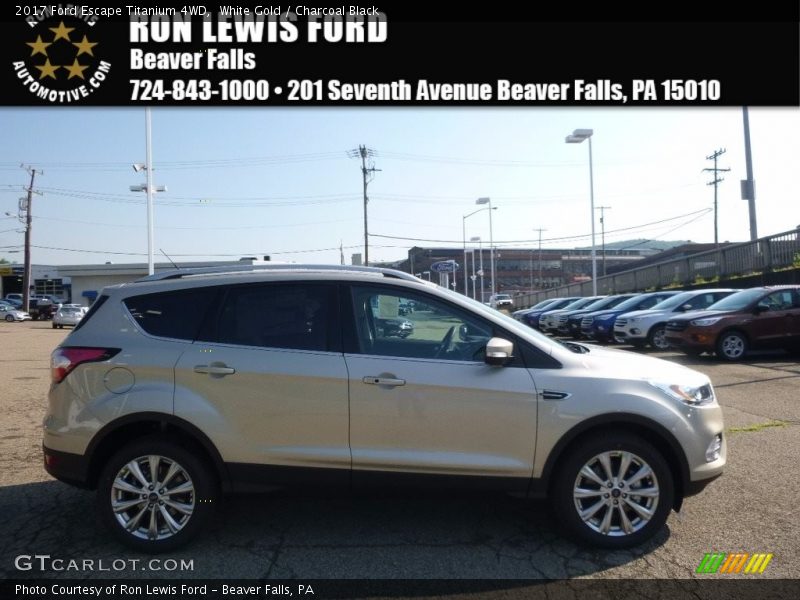 White Gold / Charcoal Black 2017 Ford Escape Titanium 4WD