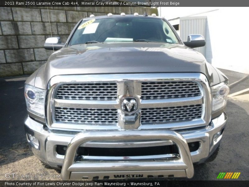 Mineral Gray Metallic / Canyon Brown/Light Frost Beige 2013 Ram 2500 Laramie Crew Cab 4x4
