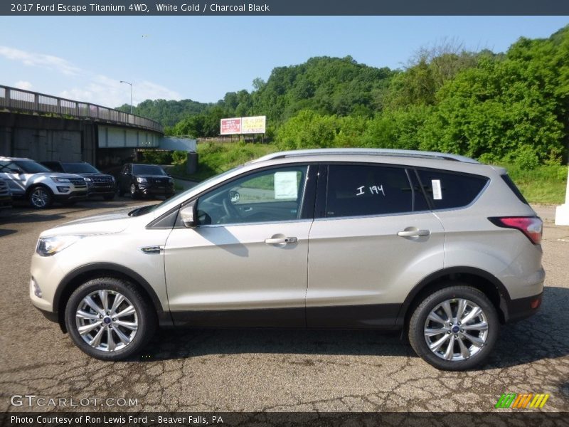 White Gold / Charcoal Black 2017 Ford Escape Titanium 4WD