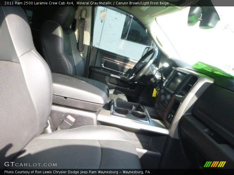 Mineral Gray Metallic / Canyon Brown/Light Frost Beige 2013 Ram 2500 Laramie Crew Cab 4x4